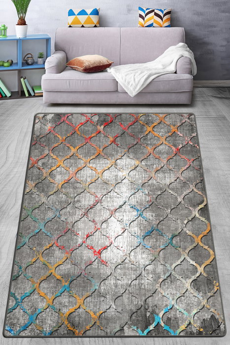 Conceptum Alfombra de Pasillo Cuadra 80 x 150 cm Multicolor Conceptum Alfombra de Pasillo Cuadra 80 x 150 cm Multicolor